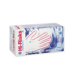 GUANTI HI-RISKS PRO BLU' PZ.50 MEDIO S/POLVERE