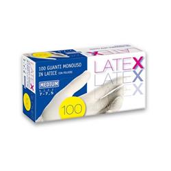 GUANTI LATTICE LATEX-PRO 100 PZ. MEDIO