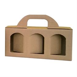 SCAT. PORTA VASI 3 FINESTRE 25X8X12 KRAFT AVANA