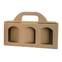 SCAT. PORTA VASI 3 FINESTRE 25X8X12 KRAFT AVANA