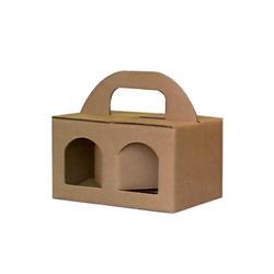 SCAT. PORTA VASI 2 FINESTRE 17X8X9 KRAFT AVANA