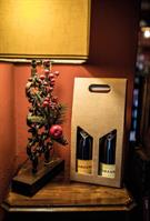 SCAT. 2 BOTTIGLIE AVANA GOFFRATA 18X9X38