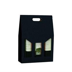 SCAT. 3 BOTTIGLIE GOFFRATA 27X9X38 NERA