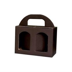 SCAT. PORTA VASI 2 FINESTRE 17X8X12 MARRONE