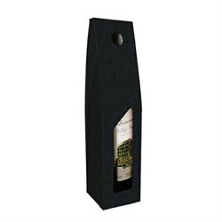 SCAT. 1 BOTTIGLIA GOFFRATA 9X9X38H. NERA FINESTRA