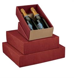 SCAT. SEGRETO 6 BOTT. 32,5X25,5X18 LINO BORDEAUX