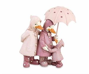 FAMIGLIA PAPERI CON OMBRELLO H.17