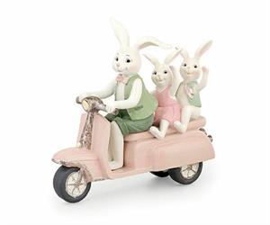 CONIGLI RESINA PINK SU MOTO CM.21