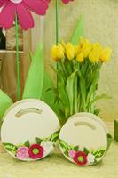 SET 2 CESTINO FELTRO FIORE BLUE D.12-15