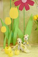 SET 3 TULIPANI GIALLI IN FELTRO H.50-35-26