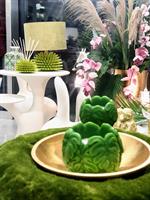 CANDELA VASO FOGLIA GREEN D.12