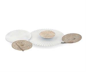 DECORO METALLO D'APPEND./APPOGGIO 5FOGLIE CM.55X50