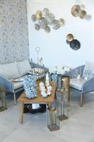 DECORO METALLO D'APPEND./APPOGGIO 5FOGLIE CM.55X50