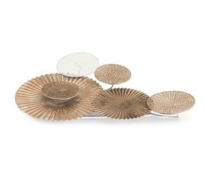 DECORO METALLO D'APPEND./APPOGGIO 6FOGLIE CM.55X70