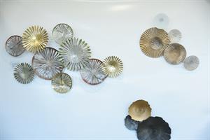 DECORO METALLO D'APPEND./APPOGGIO 6FOGLIE CM.55X70