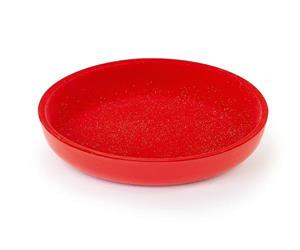 VASSOIO FLOCCATO ROSSO  DIAM.30