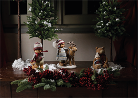 ORSETTO CON BAMBINA IN  POLIRESINA CM.13