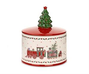 BARATTOLO CERAMICA DEC. NATALIZI CON PINO D.18X22 H.