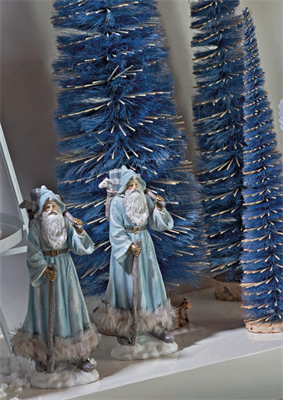 BABBO NATALE AZZURRO CON SACCO CM.30 H.