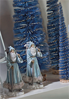 BABBO NATALE AZZURRO CON SACCO CM.30 H.