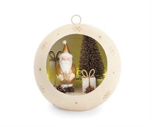 SFERA METALLO CON BABBO + LED DIAM.15