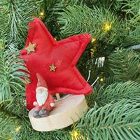 STELLA E ALBERO VELLUTO CM.22 H. BASE IN LEGNO