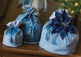 SACCHETTO PORTAPANETTONE TESSUTO AVIO CM.23X35 H.