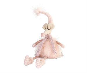 TOPO SEDUTO IN TESSUTO  CON PELLICCIA CM.40