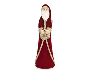 BABBO NATALE FLOCCATO   CM.25 BORDEAUX