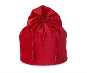 SACCHETTO PORTAPANETTONE TESSUTO ROSSO CM.28X40 H.