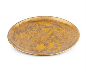 VASSOIO LEGNO ORO DIAM. 40