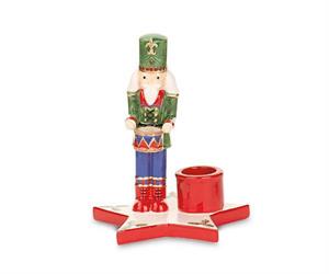 SOLDATINO IN CERAMICA   PORTACANDELA CM.13 H.