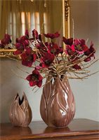 PEONIA IN VELLUTO ROSSO CM.50