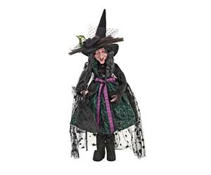 BEFANA NERA E VERDE IN  PIEDI CM. 84 H.