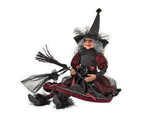 BEFANA NERA E BORDEAUX  SEDUTA CM.43 H.