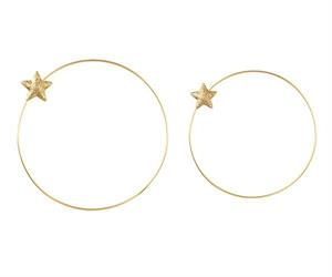 SET 2 CERCHI CON STELLA ORO DIAM. 25-30