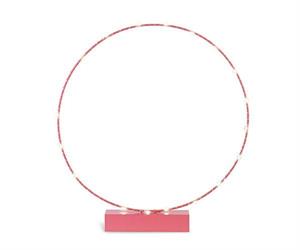 CERCHIO ROSA CON LED SU BASE DIAM.45 H.50