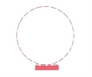 CERCHIO ROSA CON LED SU BASE DIAM.55 H.60