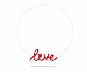 CERCHIO BIANCO LOVE CON LED SU  BASE DIAM.55