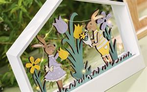 CASETTA CON CONIGLI E LED CM.18