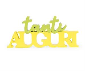 SCRITTA TANTI AUGURI CM.36 YELLOW GREEN