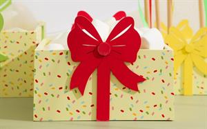 SET 3 CESTINI IN LEGNO  CON FIOCCO