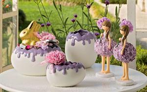 DAMA RESINA CON FIORI ROSA H.16