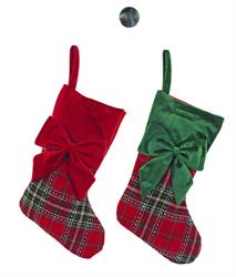 CALZA VELVET SCOZZESE H.34 RED GREEN