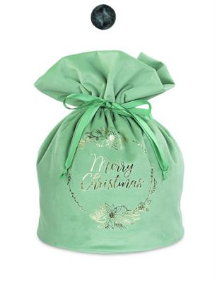 SACCOCCIO VELVET MERRY  CHRISTMAS SALVIA D.24 H.35