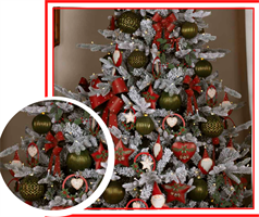 ALBERO N. CORTINA CM.210 C/500 LED LUCE CALDA INNEVATO