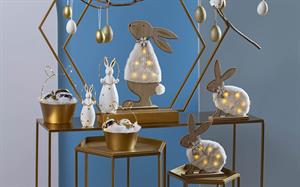 ESAGONO METALLO GOLD CON BASE CM.70