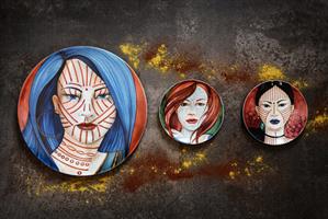 PIATTO ANIMAE LECOQ D. 32 PORCELLANA DECORATA