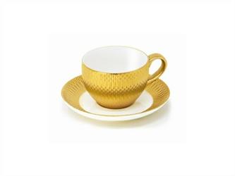 TAZZA CAFFE' CON PIATTINO GOLD DERAS CL.8