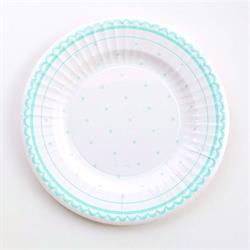 PIATTI CARTA DECORATI CM.21 PETIT AZZURRO PZ.8